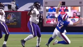 Josh Allen With Flop Of The Year Gets Roughing The Passer Penalty | Bills vs Ravens