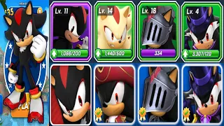 Sonic Forces vs Sonic Boom vs Sonic Dash - All 9 Shadow Skins - All 137 Characters Unlocked Gameplay