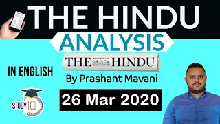 English 26 March 2020 - The Hindu Editorial News Paper Analysis [UPSC/SSC/IBPS] Current Affairs