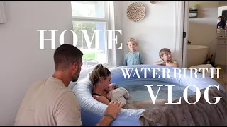 Natural Home Birth Vlog | Peaceful Water Birth. Labor & Delivery of baby Poppy Love!