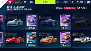 Asphalt 9  Legends Open Class Cup Event for S A B C D