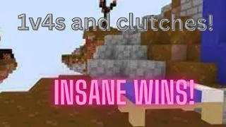 Bloxd.io bedwars clutches and 1v4s! (Part 1)