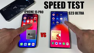 iPhone 15 Pro vs S23 Ultra - Speed Test Comparison - Which is Faster? A17 Pro VS SD 8 GEN2?