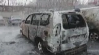 Aftermath of shelling in rebel-held par of Donetsk