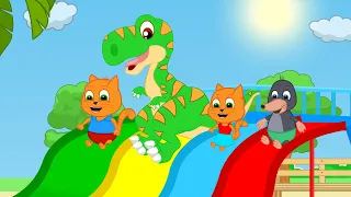 🔴 Cats Family in English - Rainbow Hill Cartoon for Kids