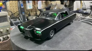 Green Hornet "Black Beauty" New AMT 1/25th Scale Model Kit Finished With Lights