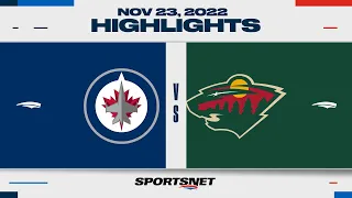 NHL Highlights | Jets vs. Wild - November 23, 2022