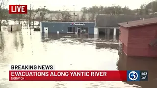 BREAKING: Mandatory evacuation order in place along Yantic River in Norwich