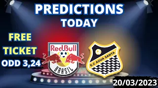 FOOTBALL PREDICTIONS TODAY 20/3/2023 SOCCER PREDICTIONS TODAY | BETTING TIPS