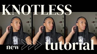 Small knotless braids on myself//step-by-step Tutorial//How to// DIY