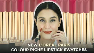 *NEW* L'OREAL PARIS COLOUR RICHE LIPSTICK SWATCHES | With & Without Makeup | Chetali Chadha