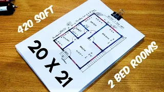 20 x 21 sqft house design II 20 x 21 ghar ka naksha II 420 sqft house plan