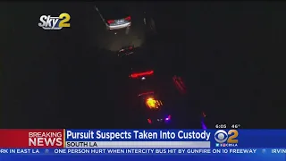 Police Pursuit Of Burglary Suspects Ends In South LA