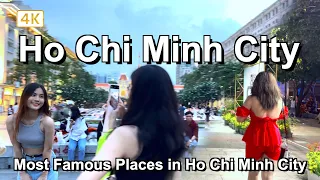 Ho Chi Minh Vietnam, Walk Around The Most Famous Places! 🇻🇳 4K City Walking Tour With Captions