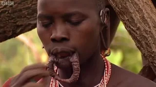 EXTREME Lip Plates On Suri Women - Tribe With Bruce Parry - BBC