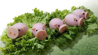 Блюда на Год Свиньи: закуски "свинюшки"