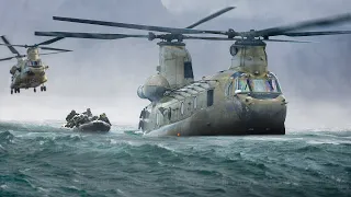 Crazy Techniques Gigantic US CH-47 Uses to Extract Special Forces at Sea