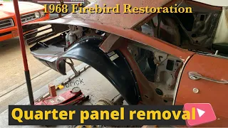 1968 Firebird Restoration quarter panel replacement