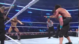 WWE SmackDown 3/26/15 - 8 Man Tag Team Match