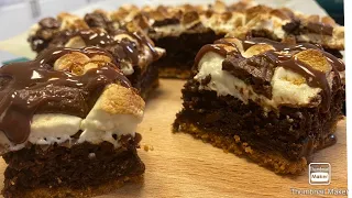 Easy s’more cake(shortcut) recipe||just simply food