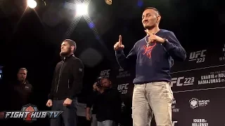 RESPECT! Khabib Nurmagomedov vs Max Holloway UFC 223 Face-off