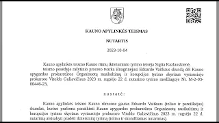 Vaišvila komentuoja teisėjos Kazlauskienės nutartį • AKTUALUS SKAMBUTIS 2023 10 05