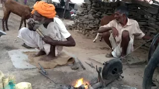 Indian Blacksmith man work very hard ||The blacksmith making farming tools