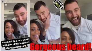 OMG! Travis Kelce shows off his new beard in a short video with Niecy Nash