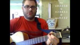 How to play Lucky Man by ELP on acoustic guitar (Made Easy)
