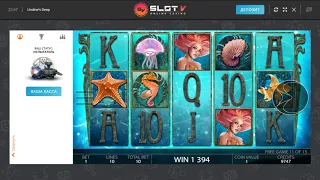 Моё первое видео.Слот- Undines Deep,от Эндорфины ,казино-Slot V. Заносик- Х250