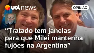 Foragidos do 8/1: Tratado da era Bolsonaro permite a Milei dar refúgio a fujões | Josias de Souza