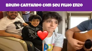 😍 Bruno cantando com seu filho 😍