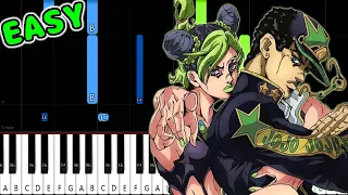 JoJo's Bizarre Adventure Part 6: Stone Ocean OST - Jolyne's Theme - EASY Piano Tutorial