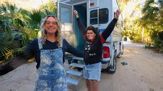 NEW BEGINNINGS! Truck Camper Life + Campfire Cooking in the Florida Wilderness