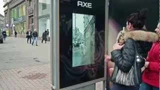 Meet the Axe Angel via AR bus shelter | BigBoard JCDecaux Russia