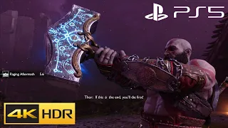 Kratos Holds Thor's Hammer Mjolnir - God of War Ragnarok PS5 4K 60FPS HDR