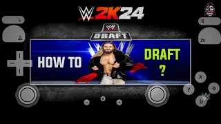 HOW TO DRAFT SUPERSTAR in WWE 2K24 Wii Android (WWE 13 Wii Mod)  Dolphin Emulator