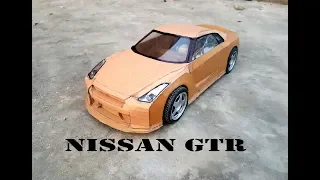 WOW! How to make a Nissan gtr3 with cardboard || RC Nissan gtr || Electric toy car