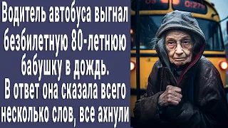 Водитель автобуса выгнал безбилетную 80-летнюю бабушку. В ответ она сказала всего пару слов