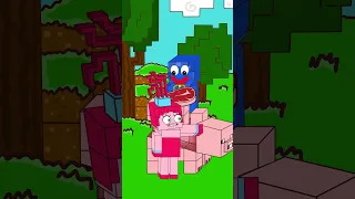 Бесконечный Minecraft с Poppy Playtime . Huggy Wuggy : Я хочу еще бекон !