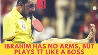 Ibrahim has no arms, but plays Table Tennis like a boss | BunkChunk