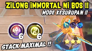 ZILONG IMMORTAL FULL STACK !! MODE KESURUPAN !! COMBO MAGIC CHESS TERKUAT