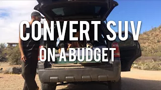 Super Cheap SUV Car Camping Conversion for Just $20 !  | Ford Escape Camper Build with Drawer System