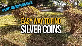 Easy Way to Find SILVER COINS Metal Detecting, COUNTY OWNED Properties!