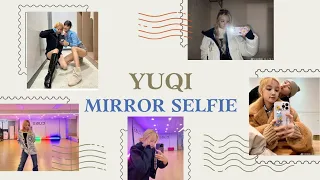 Yuqi Mirror Selfie Never Ending Saga feat Minnie & Miyeon #yuqi #gidle #miyeon