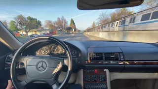 93 Mercedes 500SEL driving 1