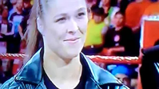 Ronda Rousey puts Stephanie McMahon in a armbar