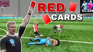 How many Red Cards Can be Given in DLS 24🤔