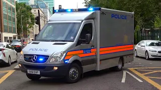 Metropolitan Police EOD vehicles emergency lights + sirens