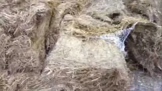 Netting inside round bale